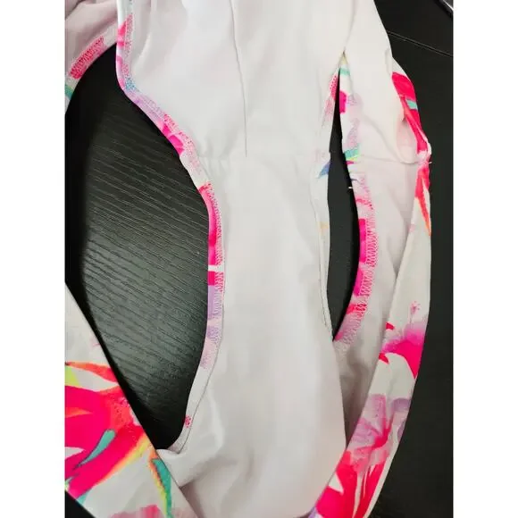 Victoria Secret Pink Bikini Bottom Pink Floral Summer Poolside Women's L - Picture 3 of 4